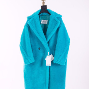 터키색 오버핏 울 코트