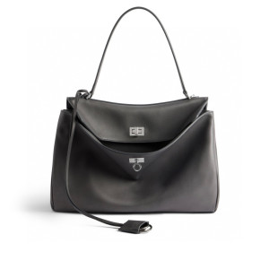 그레이 레더 숄더백